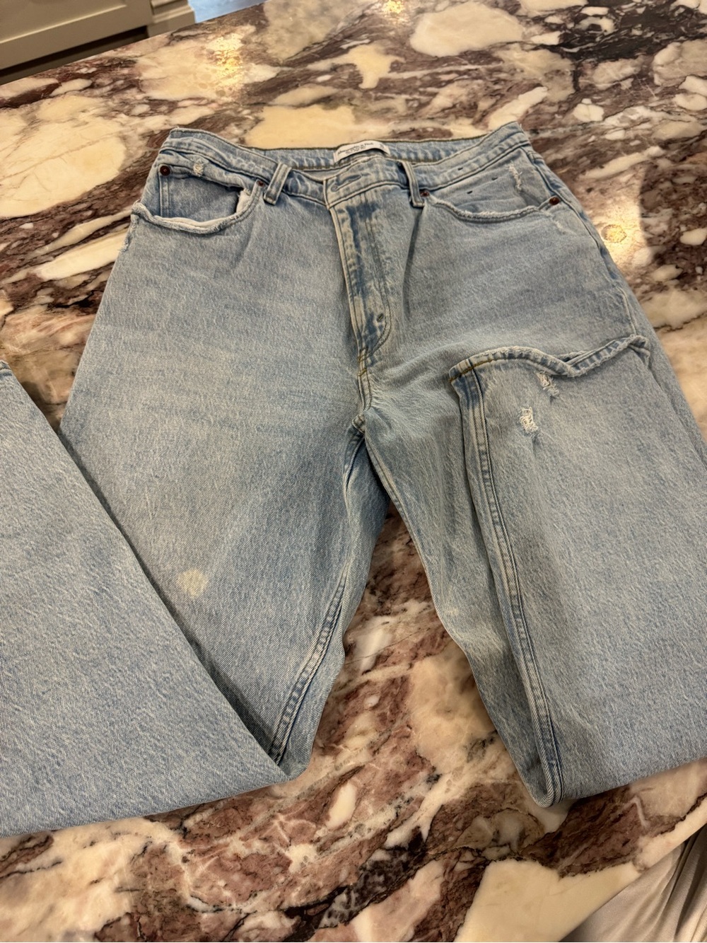 Abercrombie & Fitch Light Blue Straight Leg Jeans